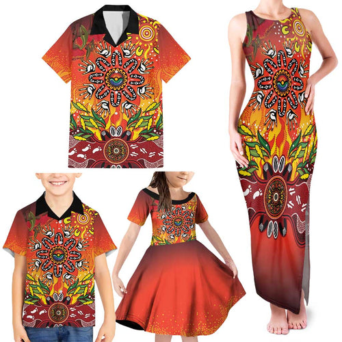 NAIDOC Week 2026 Family Matching Tank Maxi Dress and Hawaiian Shirt 50 Years of Deadly Aboriginal Dot Art