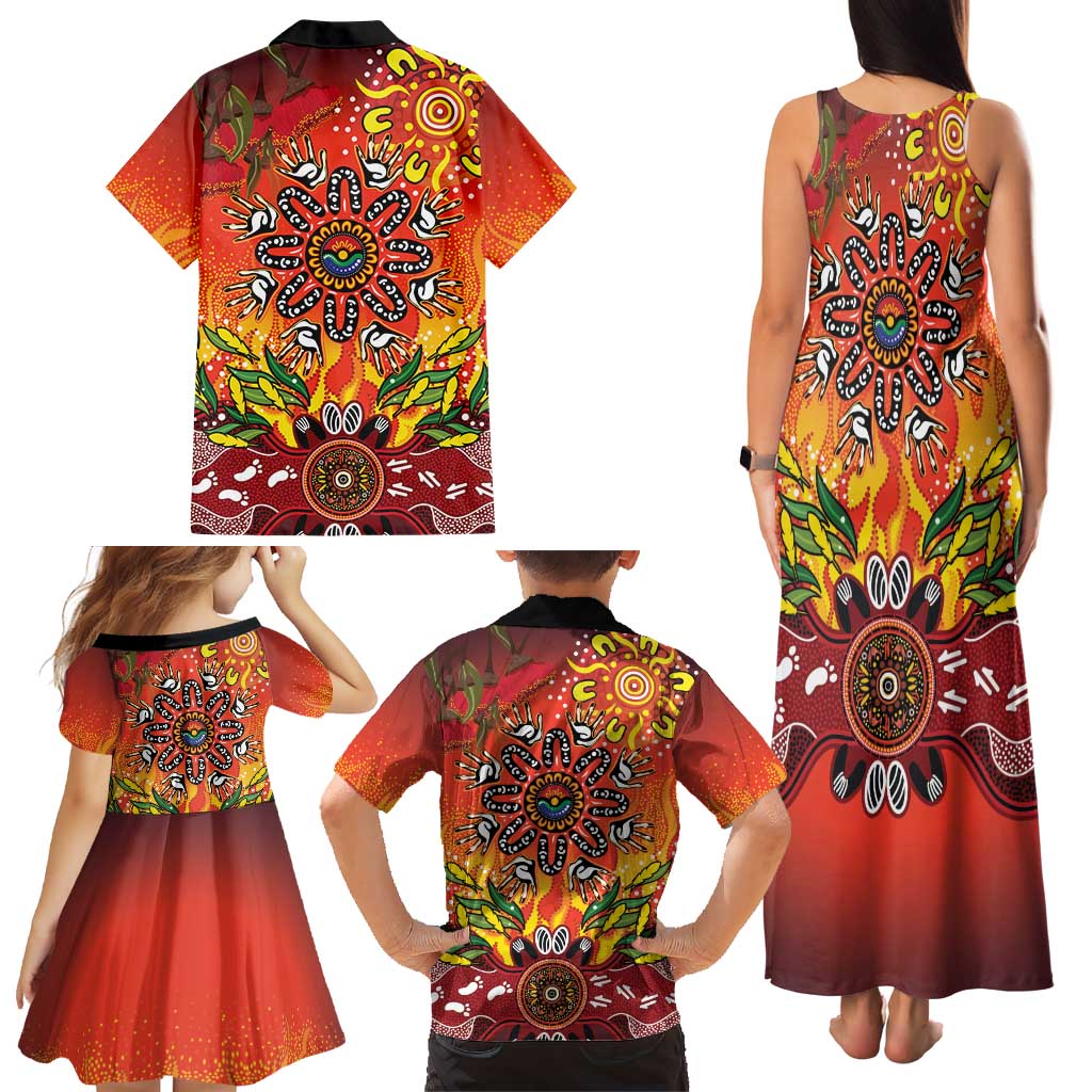 NAIDOC Week 2026 Family Matching Tank Maxi Dress and Hawaiian Shirt 50 Years of Deadly Aboriginal Dot Art