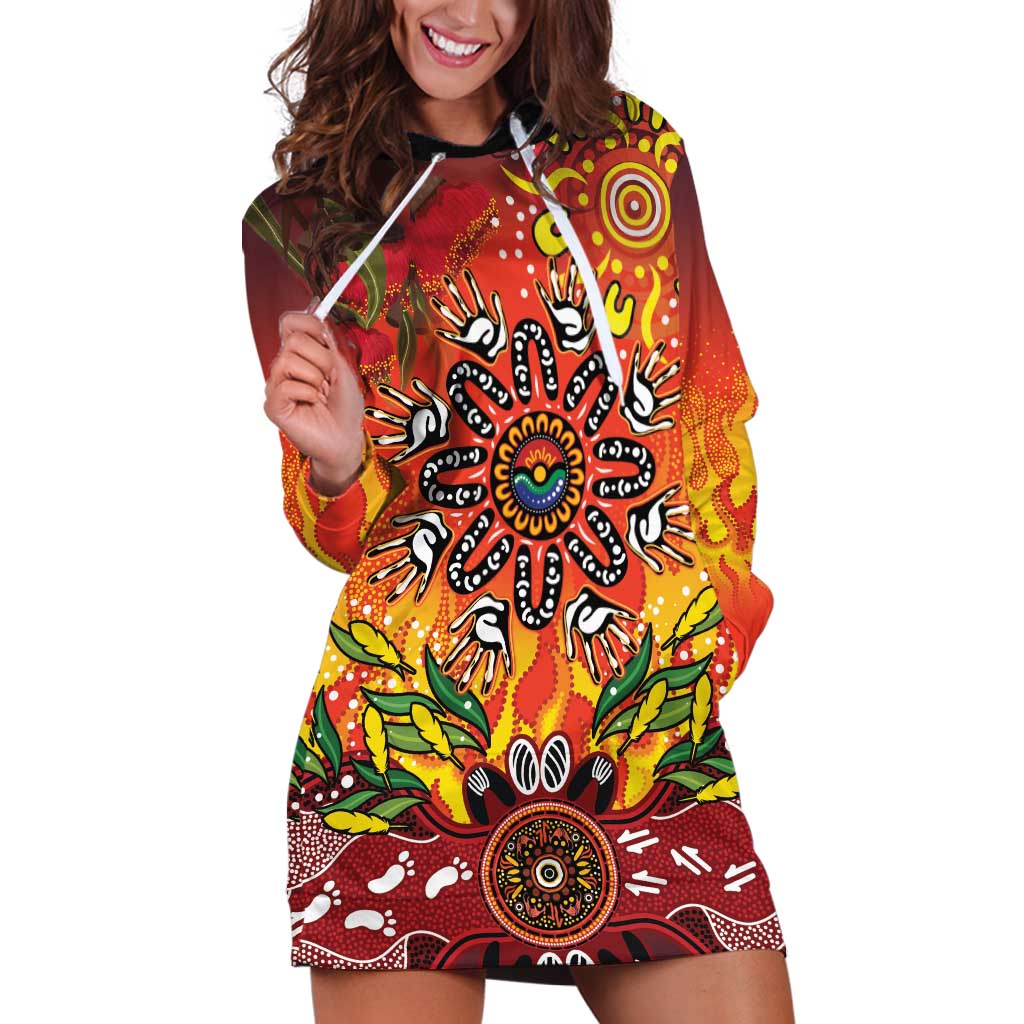 NAIDOC Week 2026 Hoodie Dress 50 Years of Deadly Aboriginal Dot Art