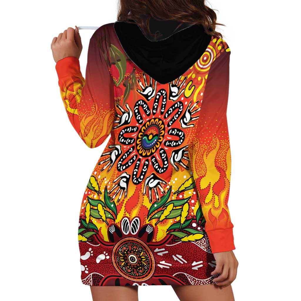 NAIDOC Week 2026 Hoodie Dress 50 Years of Deadly Aboriginal Dot Art