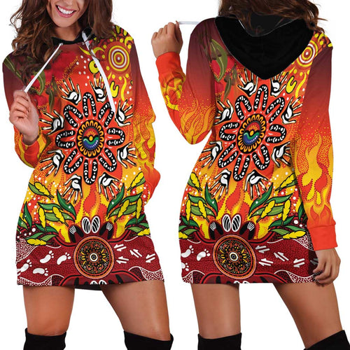 NAIDOC Week 2026 Hoodie Dress 50 Years of Deadly Aboriginal Dot Art