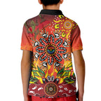 NAIDOC Week 2026 Kid Polo Shirt 50 Years of Deadly Aboriginal Dot Art