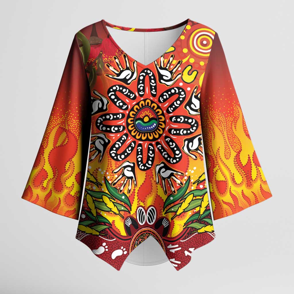 NAIDOC Week 2026 Kimono Sleeve Blouse 50 Years of Deadly Aboriginal Dot Art