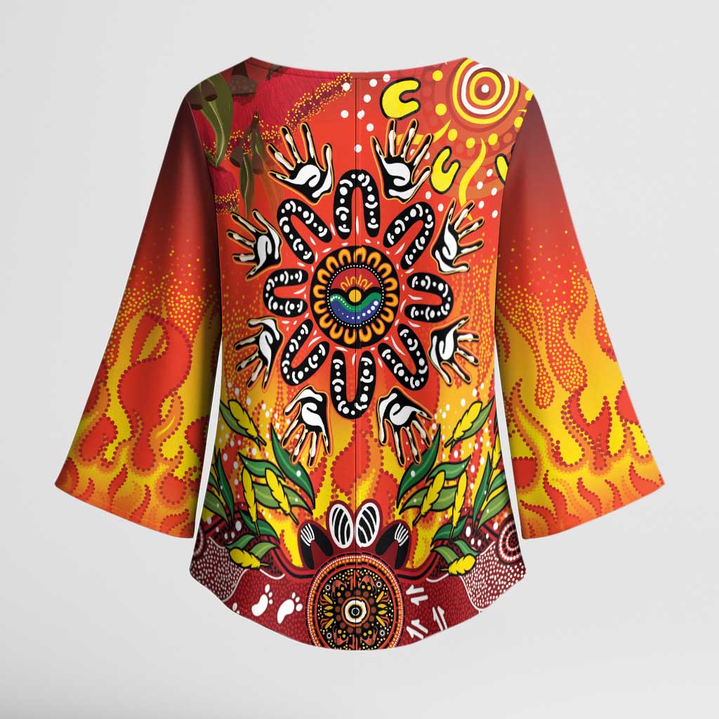 NAIDOC Week 2026 Kimono Sleeve Blouse 50 Years of Deadly Aboriginal Dot Art