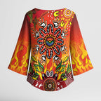 NAIDOC Week 2026 Kimono Sleeve Blouse 50 Years of Deadly Aboriginal Dot Art