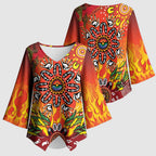 NAIDOC Week 2026 Kimono Sleeve Blouse 50 Years of Deadly Aboriginal Dot Art