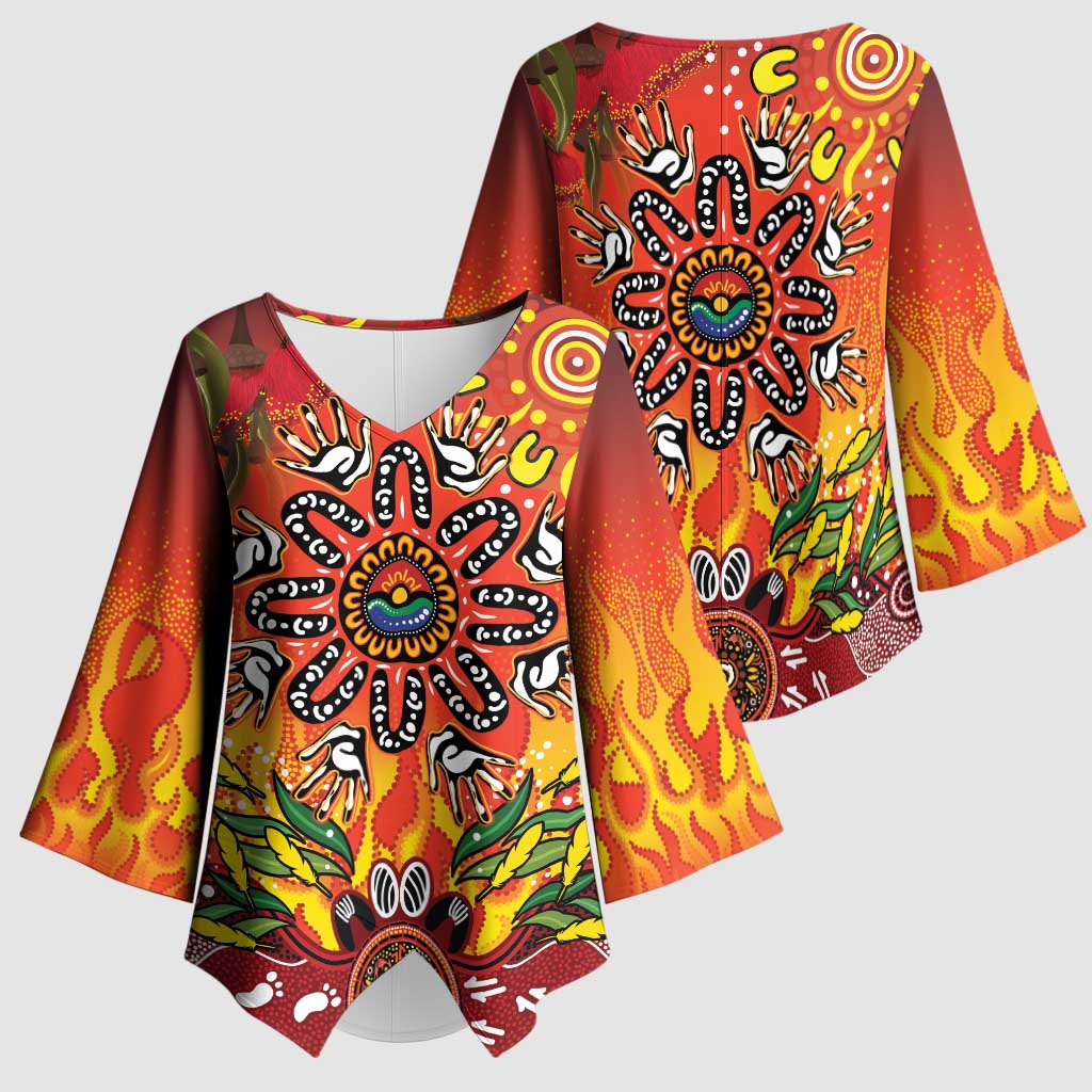 NAIDOC Week 2026 Kimono Sleeve Blouse 50 Years of Deadly Aboriginal Dot Art