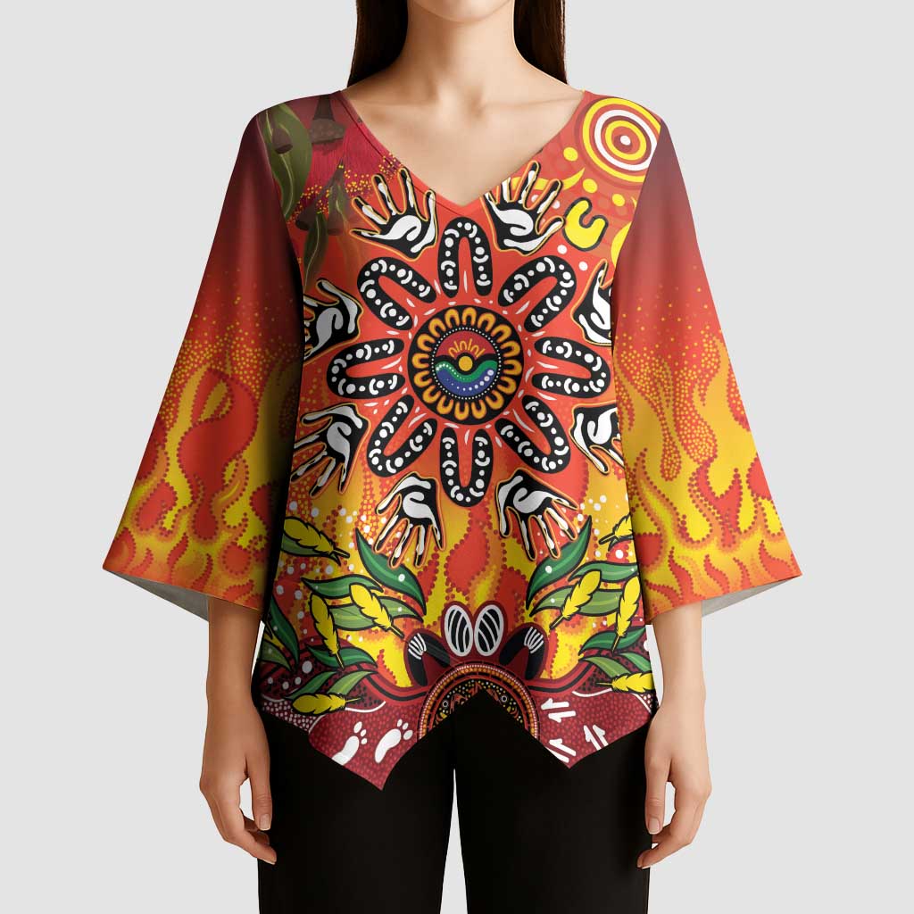 NAIDOC Week 2026 Kimono Sleeve Blouse 50 Years of Deadly Aboriginal Dot Art