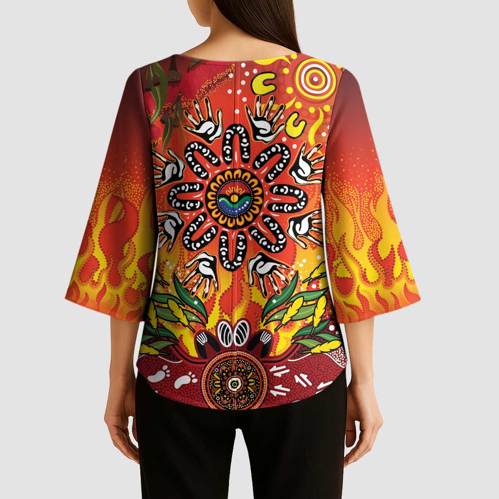 NAIDOC Week 2026 Kimono Sleeve Blouse 50 Years of Deadly Aboriginal Dot Art