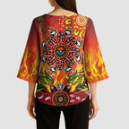 NAIDOC Week 2026 Kimono Sleeve Blouse 50 Years of Deadly Aboriginal Dot Art
