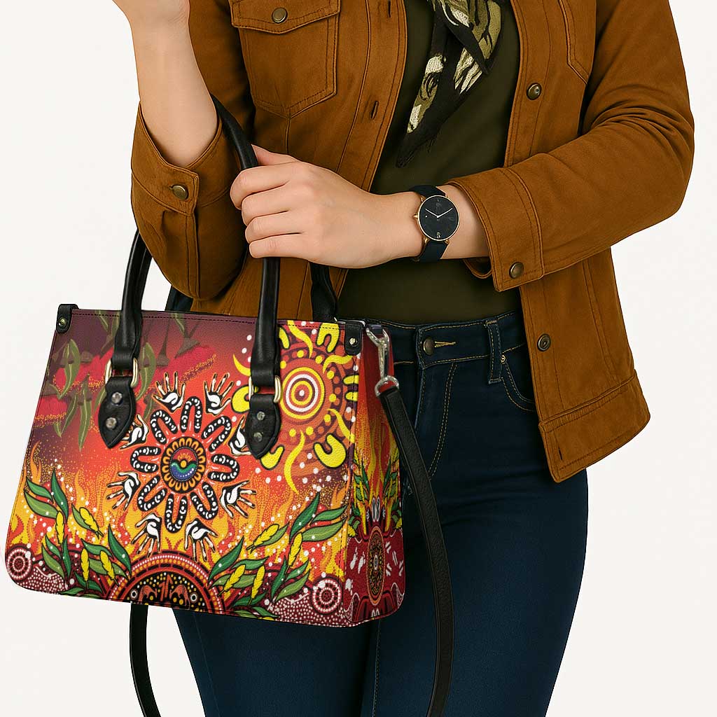 NAIDOC Week 2026 Leather Bag 50 Years of Deadly Aboriginal Dot Art