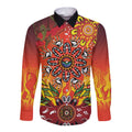 NAIDOC Week 2026 Long Sleeve Button Shirt 50 Years of Deadly Aboriginal Dot Art