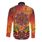 NAIDOC Week 2026 Long Sleeve Button Shirt 50 Years of Deadly Aboriginal Dot Art