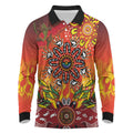 NAIDOC Week 2026 Long Sleeve Polo Shirt 50 Years of Deadly Aboriginal Dot Art