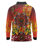 NAIDOC Week 2026 Long Sleeve Polo Shirt 50 Years of Deadly Aboriginal Dot Art