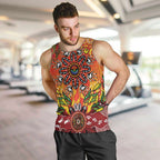 NAIDOC Week 2026 Men Tank Top 50 Years of Deadly Aboriginal Dot Art