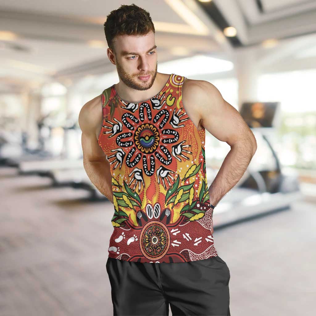 NAIDOC Week 2026 Men Tank Top 50 Years of Deadly Aboriginal Dot Art