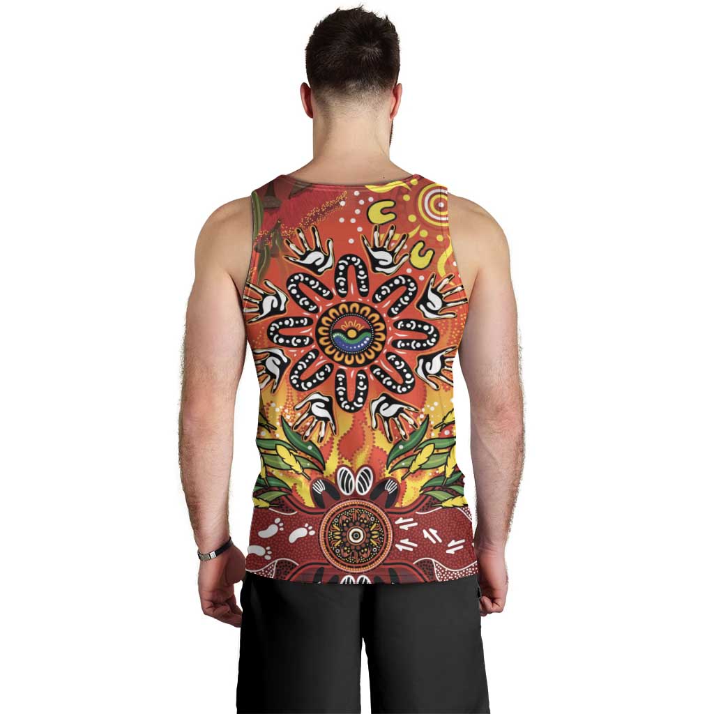 NAIDOC Week 2026 Men Tank Top 50 Years of Deadly Aboriginal Dot Art