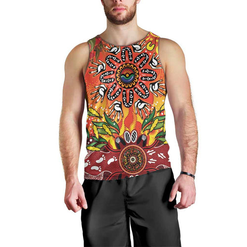 NAIDOC Week 2026 Men Tank Top 50 Years of Deadly Aboriginal Dot Art
