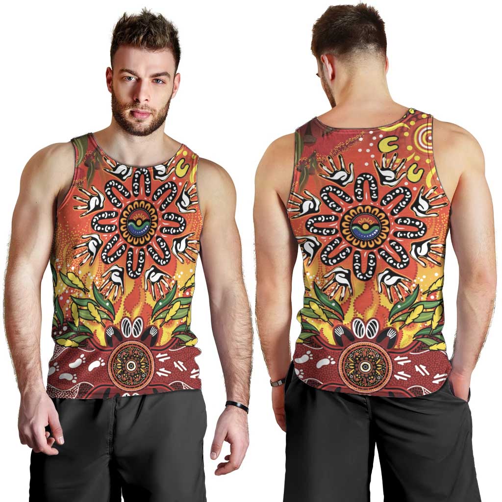 NAIDOC Week 2026 Men Tank Top 50 Years of Deadly Aboriginal Dot Art