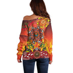 NAIDOC Week 2026 Off Shoulder Sweater 50 Years of Deadly Aboriginal Dot Art