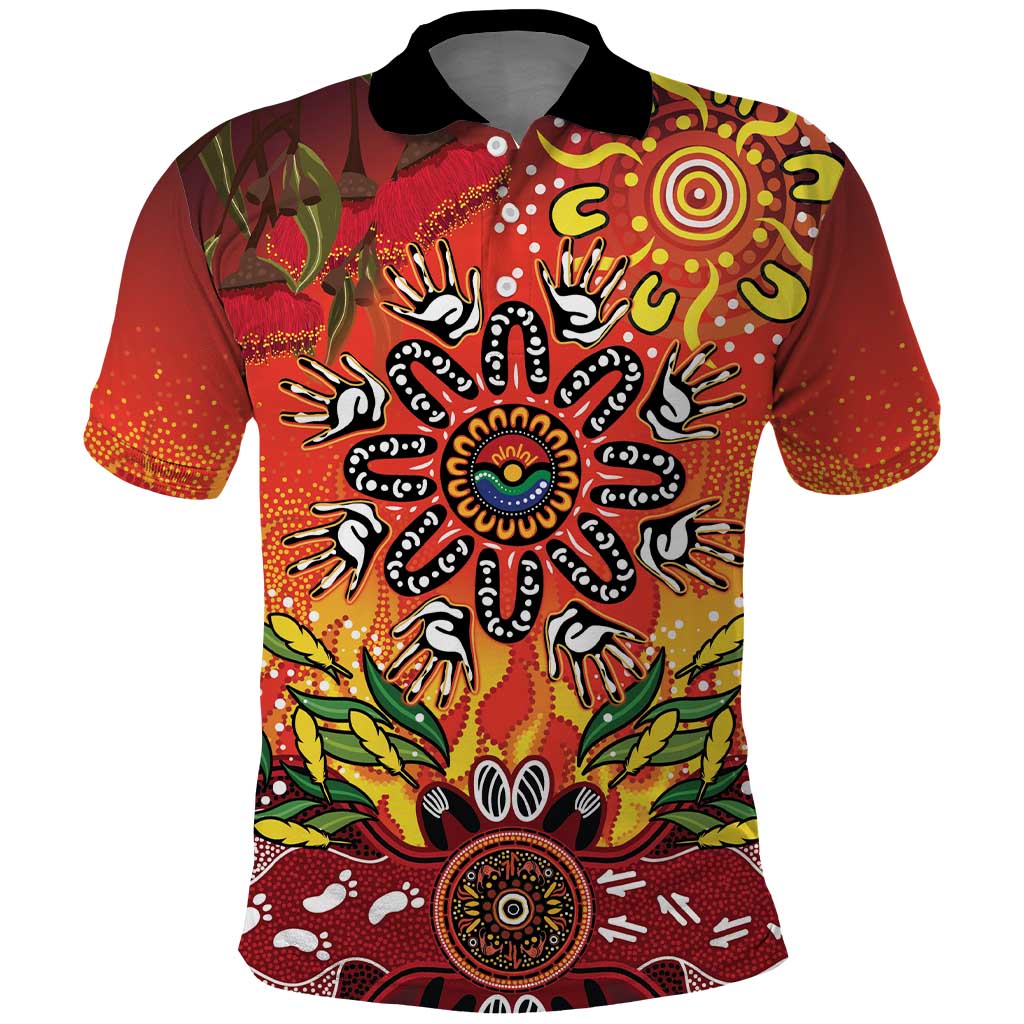 NAIDOC Week 2026 Polo Shirt 50 Years of Deadly Aboriginal Dot Art