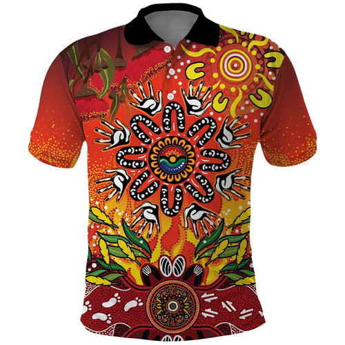 NAIDOC Week 2026 Polo Shirt 50 Years of Deadly Aboriginal Dot Art