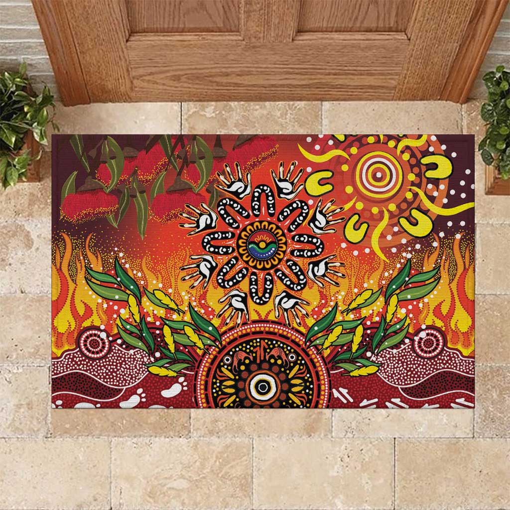 NAIDOC Week 2026 Rubber Doormat 50 Years of Deadly Aboriginal Dot Art