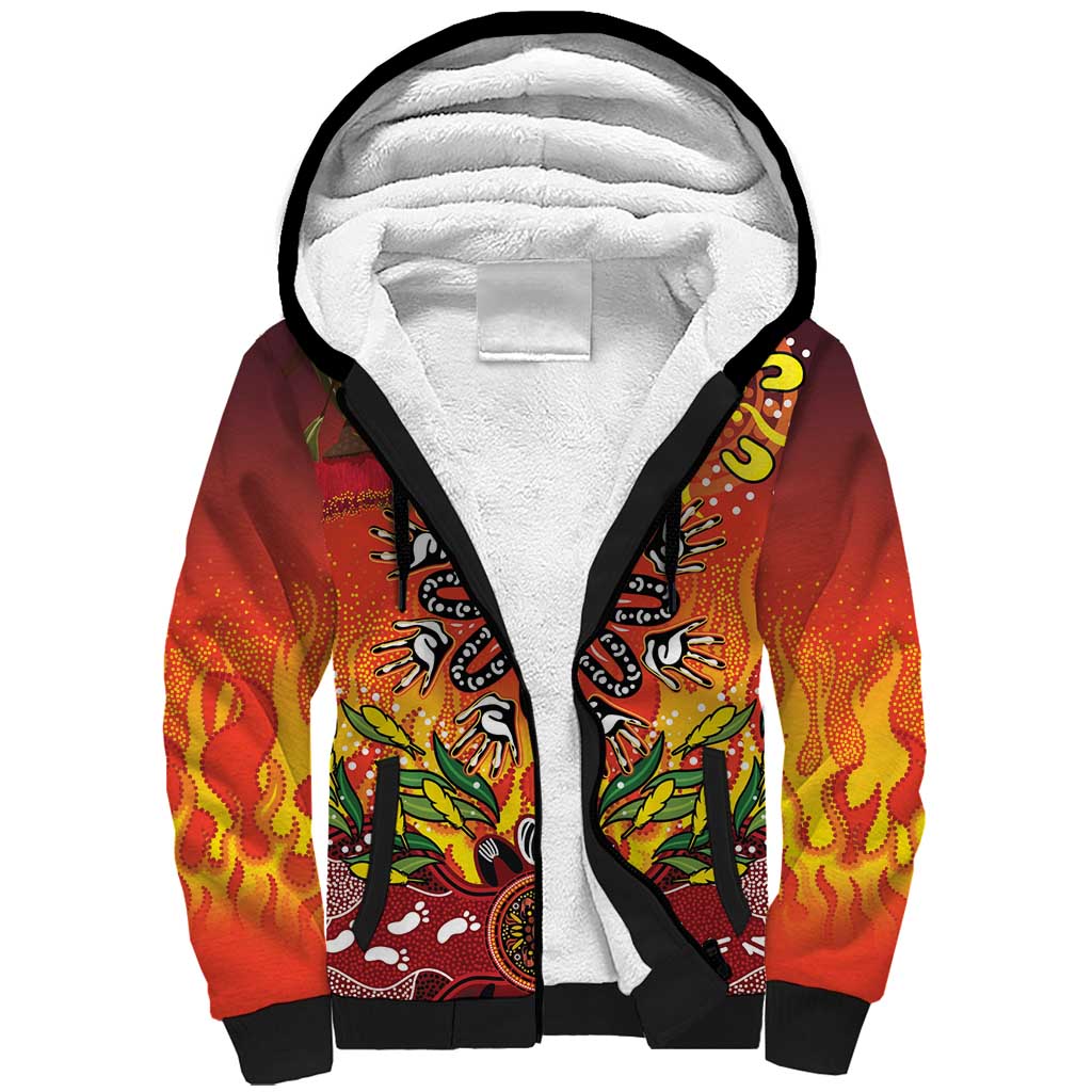 NAIDOC Week 2026 Sherpa Hoodie 50 Years of Deadly Aboriginal Dot Art