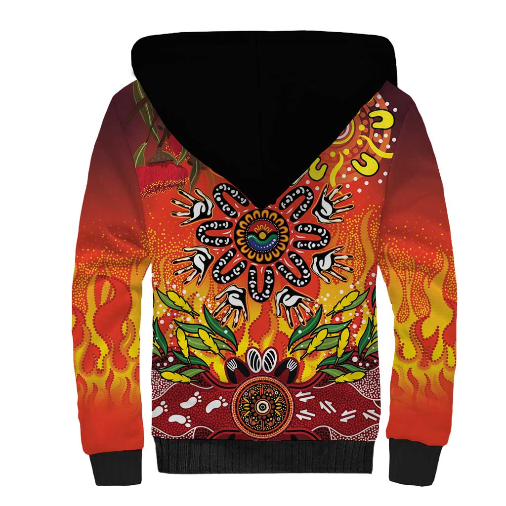 NAIDOC Week 2026 Sherpa Hoodie 50 Years of Deadly Aboriginal Dot Art