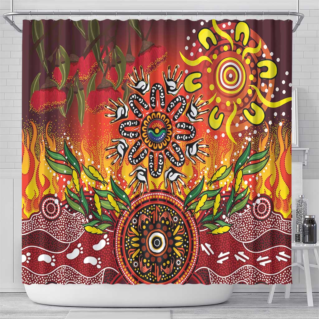 NAIDOC Week 2026 Shower Curtain 50 Years of Deadly Aboriginal Dot Art