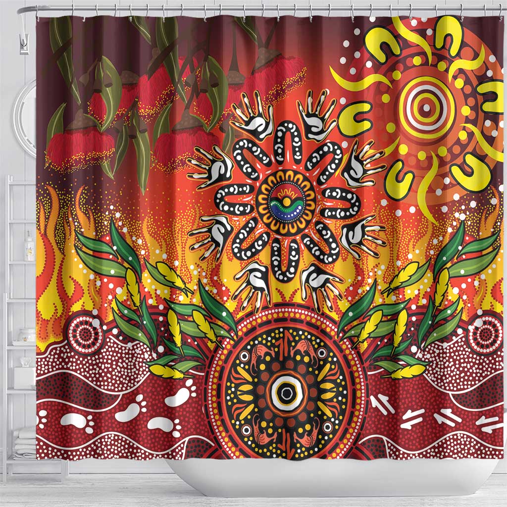 NAIDOC Week 2026 Shower Curtain 50 Years of Deadly Aboriginal Dot Art