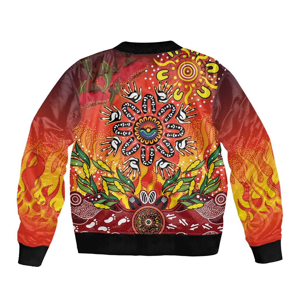 NAIDOC Week 2026 Sleeve Zip Bomber Jacket 50 Years of Deadly Aboriginal Dot Art