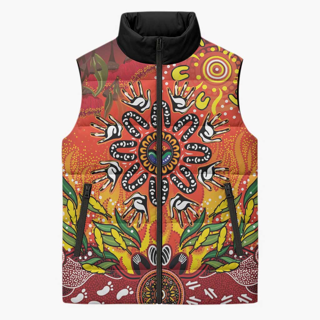 NAIDOC Week 2026 Sleeveless Puffer Jacket 50 Years of Deadly Aboriginal Dot Art