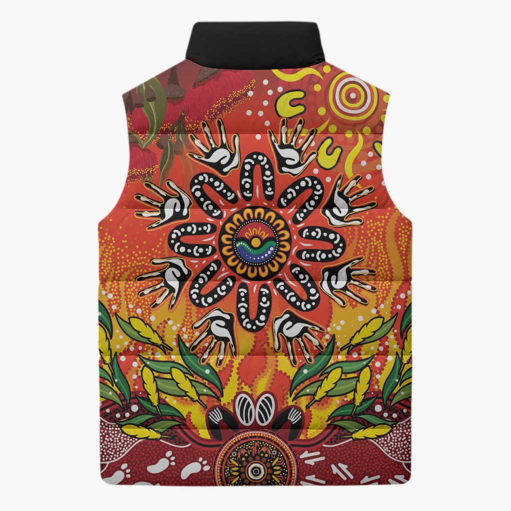 NAIDOC Week 2026 Sleeveless Puffer Jacket 50 Years of Deadly Aboriginal Dot Art