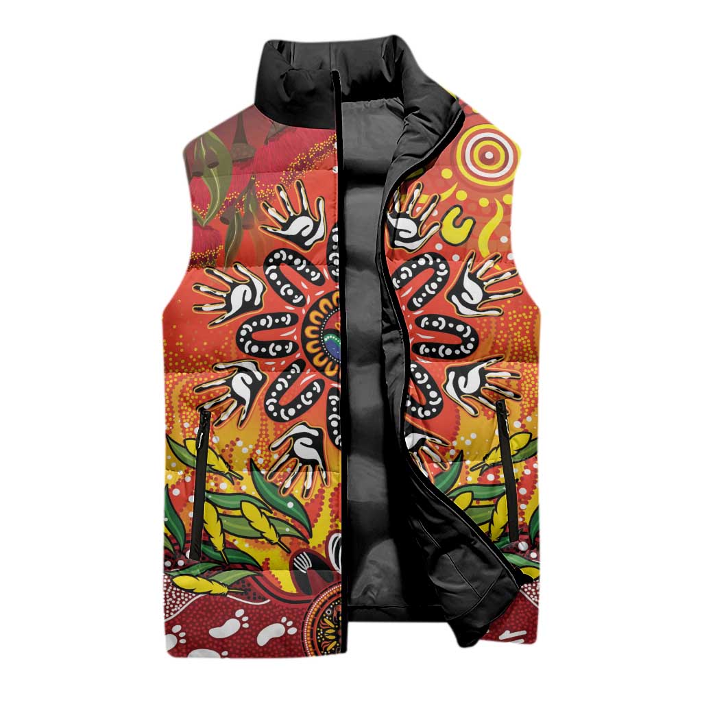 NAIDOC Week 2026 Sleeveless Puffer Jacket 50 Years of Deadly Aboriginal Dot Art