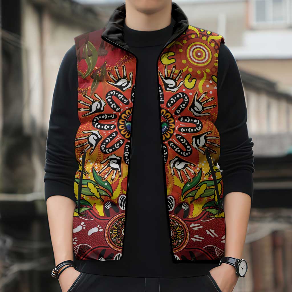 NAIDOC Week 2026 Sleeveless Puffer Jacket 50 Years of Deadly Aboriginal Dot Art