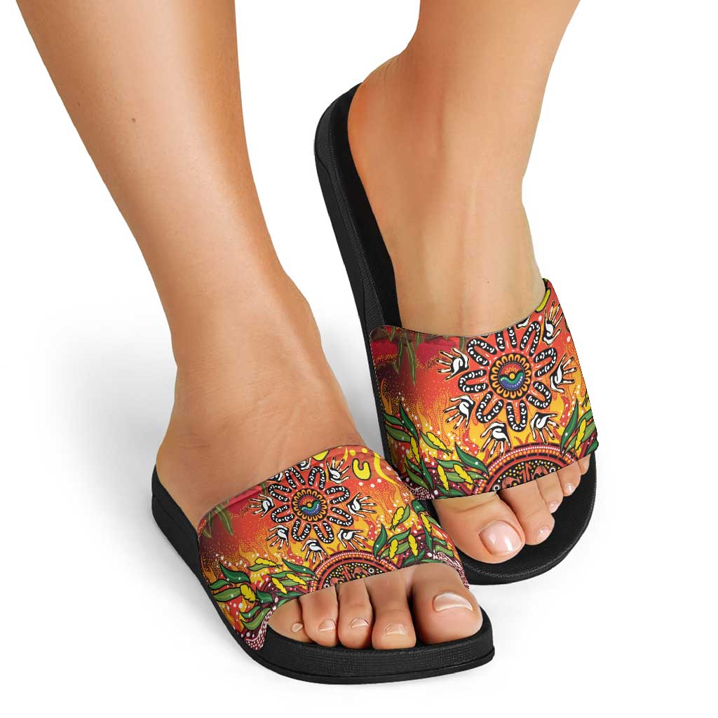 NAIDOC Week 2026 Slide Sandals 50 Years of Deadly Aboriginal Dot Art