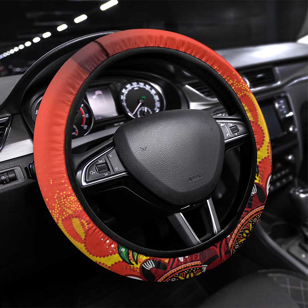 NAIDOC Week 2026 Steering Wheel Cover 50 Years of Deadly Aboriginal Dot Art