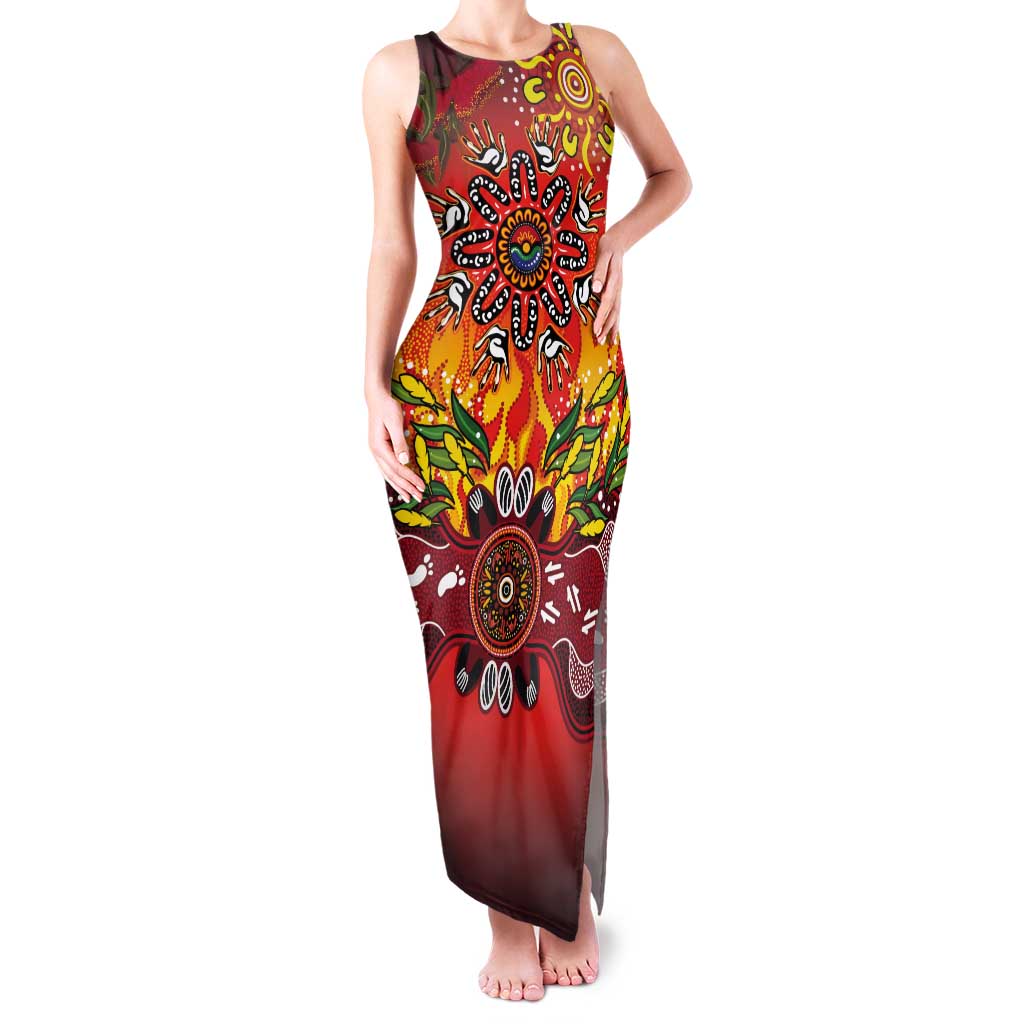 NAIDOC Week 2026 Tank Maxi Dress 50 Years of Deadly Aboriginal Dot Art