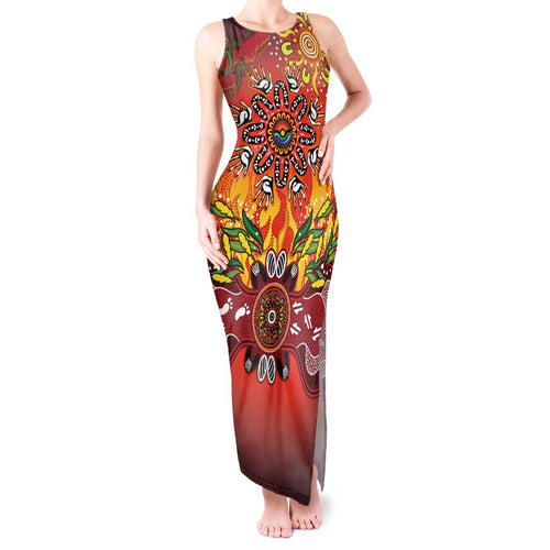 NAIDOC Week 2026 Tank Maxi Dress 50 Years of Deadly Aboriginal Dot Art