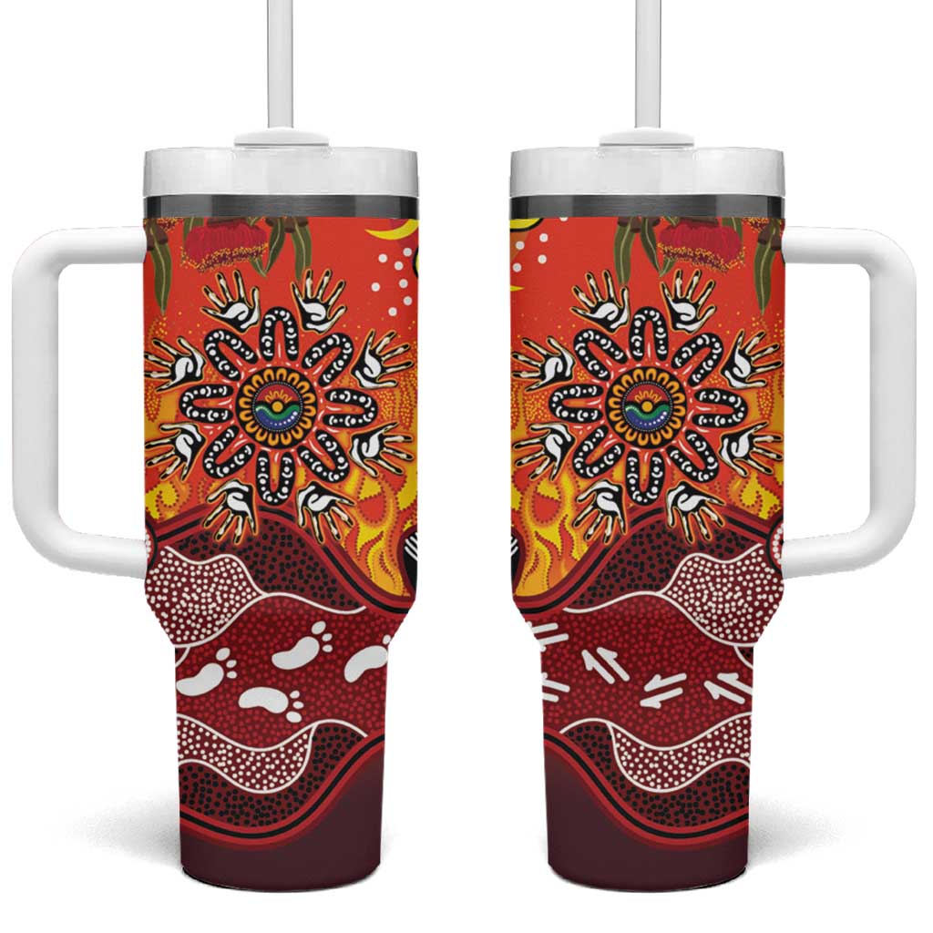 NAIDOC Week 2026 Tumbler With Handle 50 Years of Deadly Aboriginal Dot Art