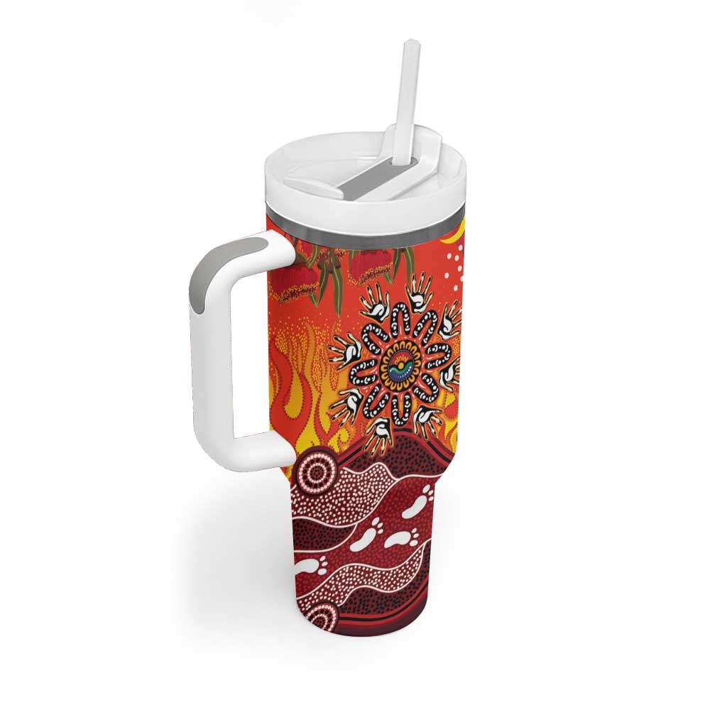 NAIDOC Week 2026 Tumbler With Handle 50 Years of Deadly Aboriginal Dot Art