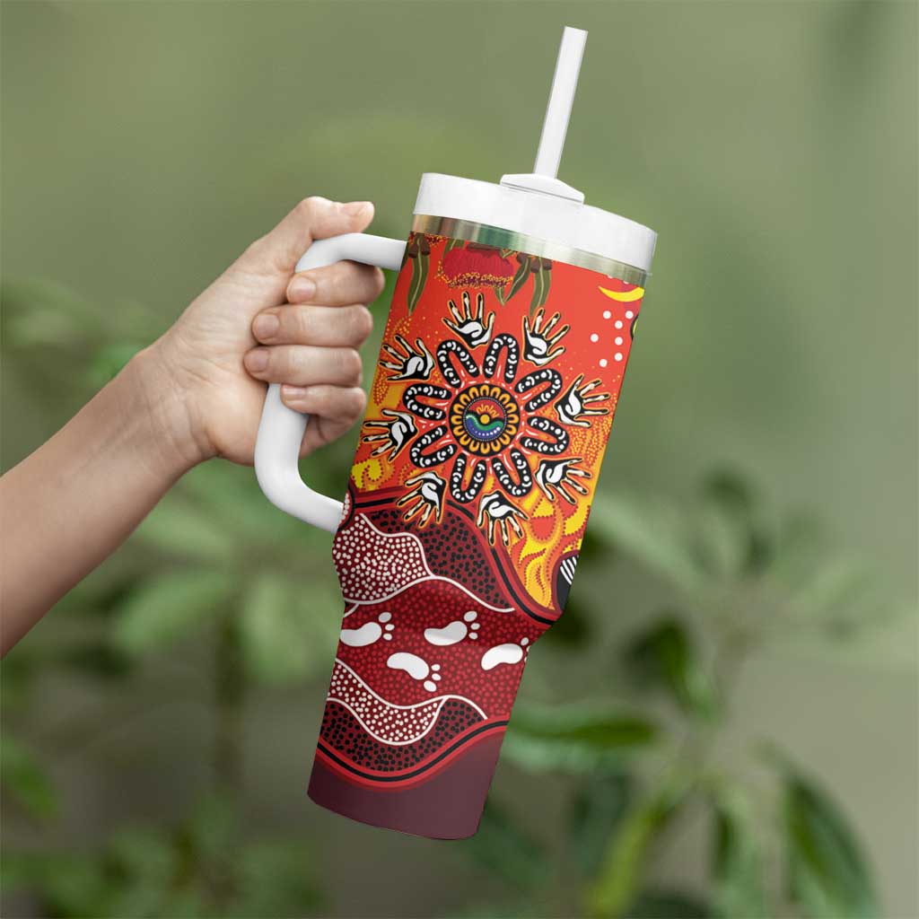 NAIDOC Week 2026 Tumbler With Handle 50 Years of Deadly Aboriginal Dot Art