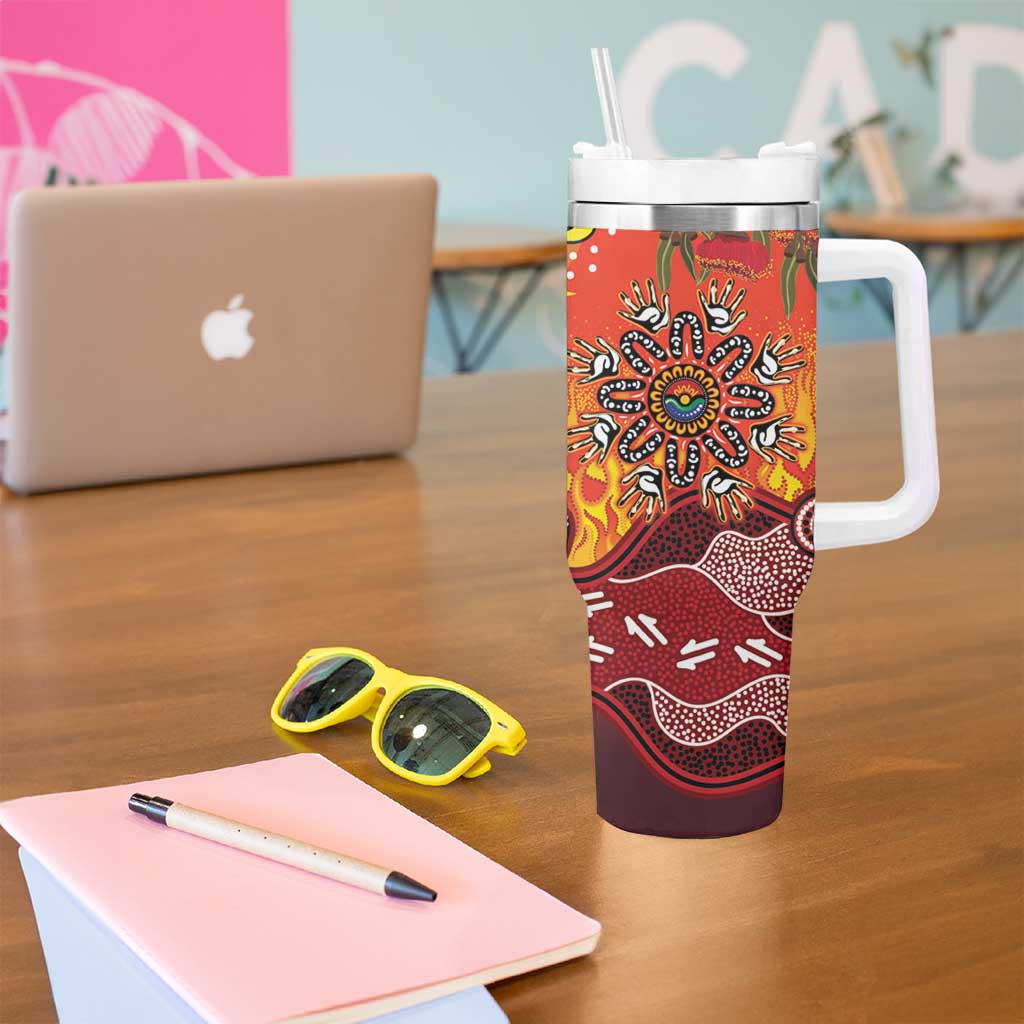 NAIDOC Week 2026 Tumbler With Handle 50 Years of Deadly Aboriginal Dot Art