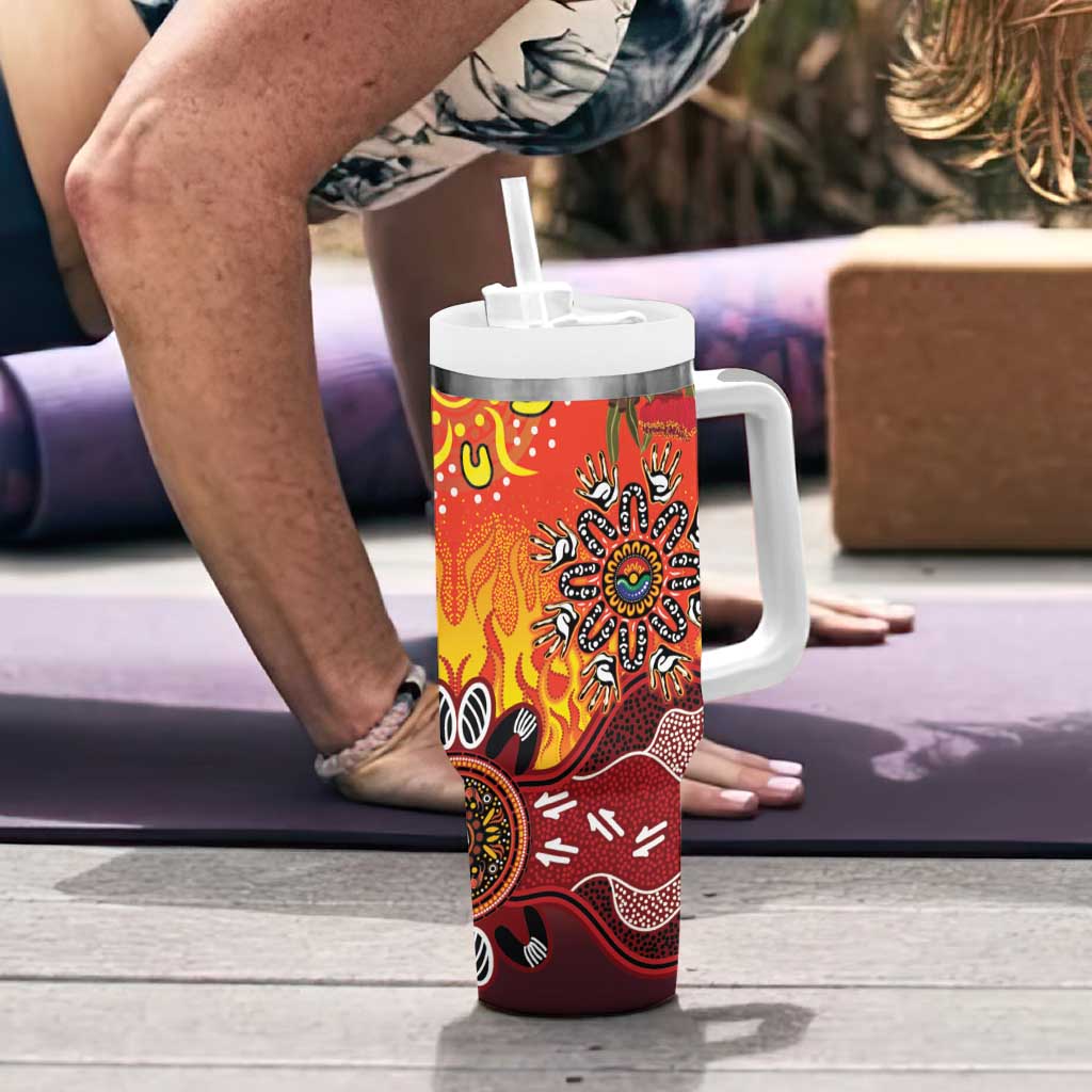 NAIDOC Week 2026 Tumbler With Handle 50 Years of Deadly Aboriginal Dot Art