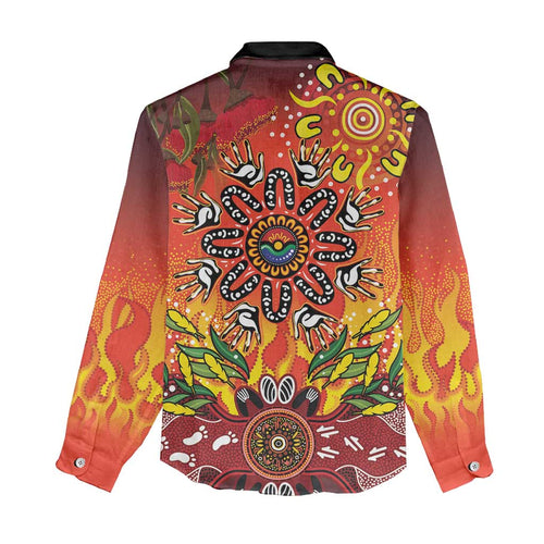 NAIDOC Week 2026 Women Casual Shirt 50 Years of Deadly Aboriginal Dot Art