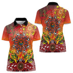 NAIDOC Week 2026 Women Polo Shirt 50 Years of Deadly Aboriginal Dot Art