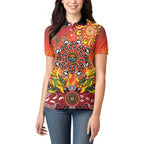 NAIDOC Week 2026 Women Polo Shirt 50 Years of Deadly Aboriginal Dot Art