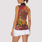 NAIDOC Week 2026 Women Sleeveless Polo Shirt 50 Years of Deadly Aboriginal Dot Art
